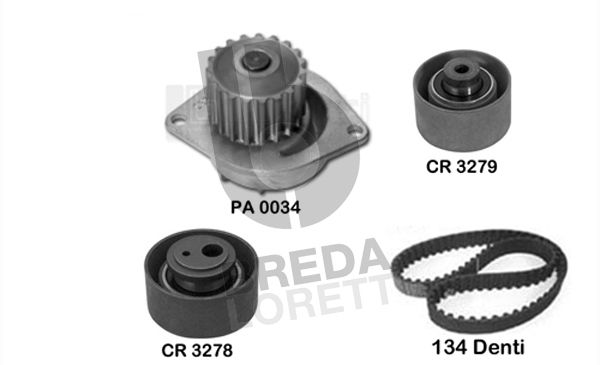 BREDA LORETT Veepump + hammasrihmakomplekt KPA0348A